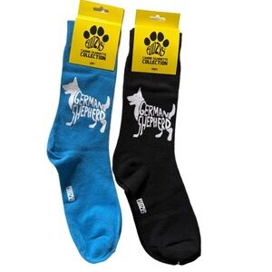 Foozys German Shepherd Blue and Black Socks